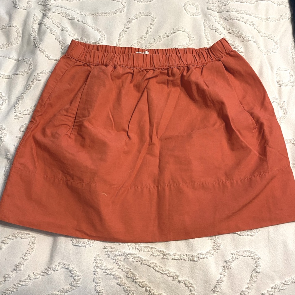 Gap Elastic Waist Mini Skirt in Salmon
